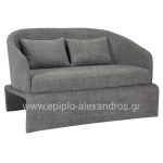 SOFA 2-SEATER BEVY2  GREY FABRIC-METAL FRAME 128x72x74Hcm.