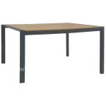 OUTDOOR DINING TABLE GOYA  ALUMINUM IN ANTHRACITE & POLYWOOD TABLETOP 160X80Χ75Hcm.