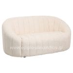 SOFA 2-SEATER MOBY  ECRU BOUCLE FABRIC 148x83x66Hcm.