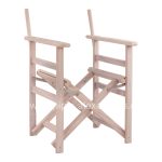 DIRECTOR'S ARMCHAIR FRAME ONLY LIMNOS  BEECH WOOD IMPREGNATED CHALK FINISH 57x54x88,5H cm