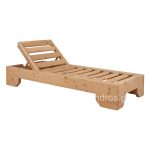 Sunbed Wooden Heavy Duty Macedonia  Natural Impregnation 204x77.5x29cm
