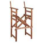 DIRECTOR'S BAR STOOL PALMER IN WALNUT-IMPREGNATED FRAME ONLY  57x57x117Hcm