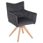 ΠΟΛΥΘΡΟΝΑΚΙ QUILL HM9843.03 ΓΚΡΙ ΥΦΑΣΜΑ-ΞΥΛΟ ΟΞΙΑΣ ΠΟΔΙΑ 61x57