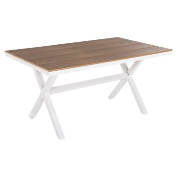 ΤΡΑΠΕΖΙ ΑΛΟΥΜΙΝΙΟΥ ΟΡΘΟΓΩΝΙΟ TAWNEE HM6037.02 ΛΕΥΚΟ-POLYWOOD ΦΥΣΙΚΟ 150x89