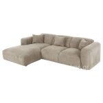 CORNER SOFA (LEFT) BRICKEN  BEIGE FABRIC 110-282x98-160x72Hcm.