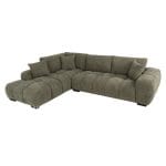 CORNER SOFA (LEFT) COVEN  GREEN FABRIC 298x102-208x85Hcm.