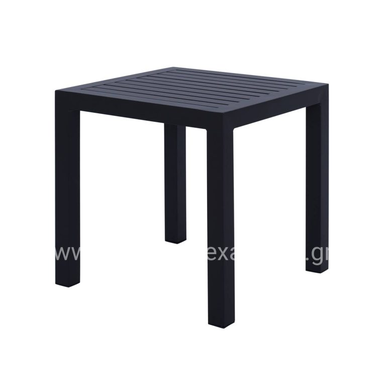 ΤΡΑΠΕΖΙ ΑΛΟΥΜΙΝΙΟΥ QIANA HM5402.02 ΓΚΡΙ 45x45x45
