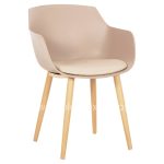 ΚΑΡΕΚΛΑ ΤΡΑΠΕΖΑΡΙΑΣ LUCIE HM8242.11 CAPUCCINO PP-ΜΕΤΑΛ. ΠΟΔΙΑ ΟΨΗ ΞΥΛΟΥ 56x55