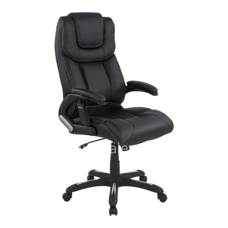 ΚΑΡΕΚΛΑ ΓΡΑΦΕΙΟΥ THORIN HM1050.01 ΜΕ MASSAGE ΜΑΥΡΗ HOMEMARKT 62x70x127Y εκ.
