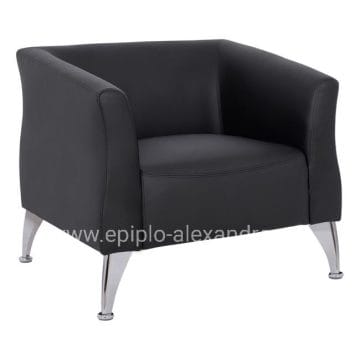 ΠΟΛΥΘΡΟΝΑ KIANA HM3122.11 ΜΕ ΜΑΥΡΟ PU 80x75x71 εκ.