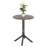 ΤΡΑΠΕΖΙ ΠΟΛΥΠΡΟΠΥΛΕΝΙΟΥ ΣΤΡΟΓΓΥΛΟ TERRIN  OLIVE GREEN Φ60x75Υεκ.