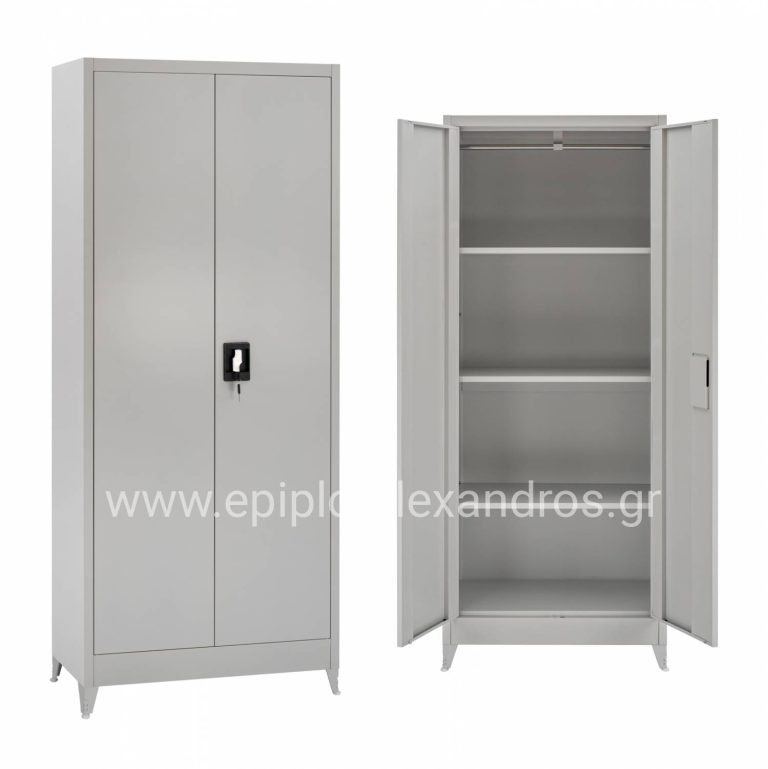 ΝΤΟΥΛΑΠΑ ΜΕΤΑΛΛΙΚΗ ΜΕ 4 ΡΑΦΙΑ ΔIΦΥΛΛΗ & ΠΟΔΙΑ HM11356 70Χ40Χ180Υ εκ.