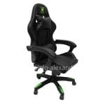 GAMING ARMCHAIR DARREN  BLACK-GREEN PVC & NYLON 58.5x100x120Hcm.